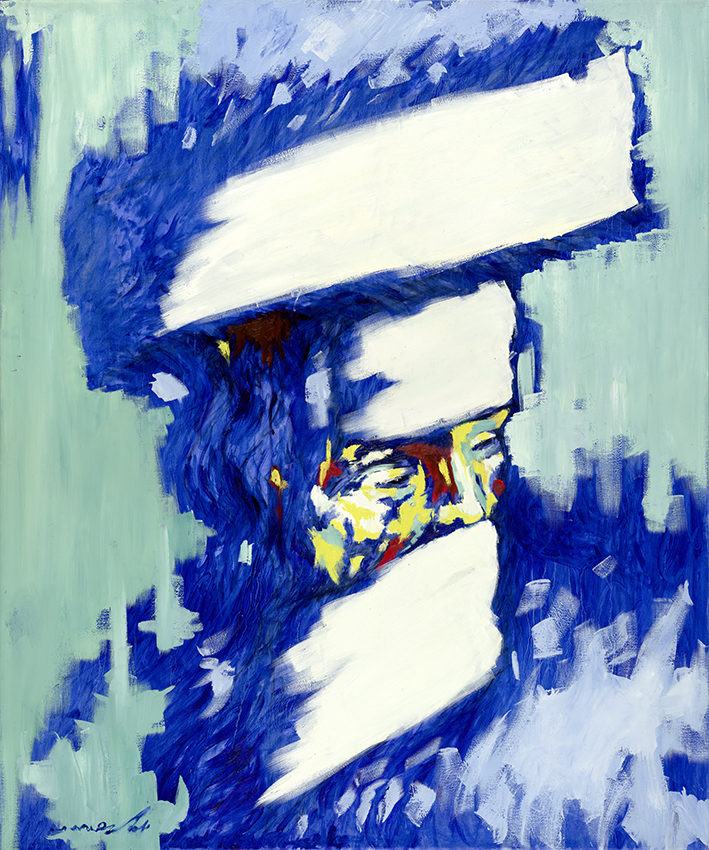Yosef Douer, “Contemplation in blue”