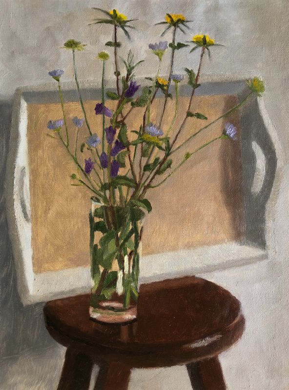 Wildflowers and tray